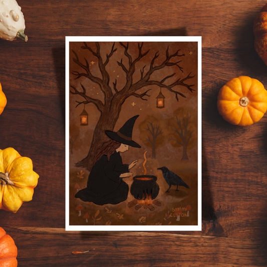 The Ritual Beneath the Old Oak Art Print